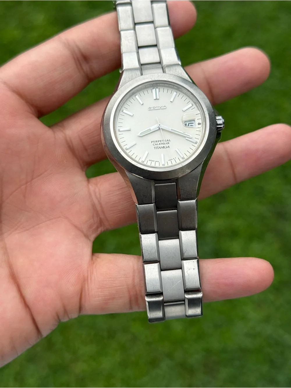 SEIKO Perpetual Calendar Titanium Date Men's 40mm watch